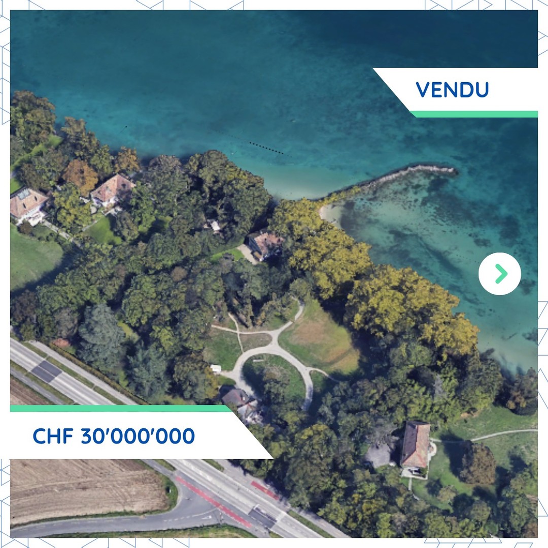 Villa de luxe à Céligny: transaction à CHF 30'000'000.-