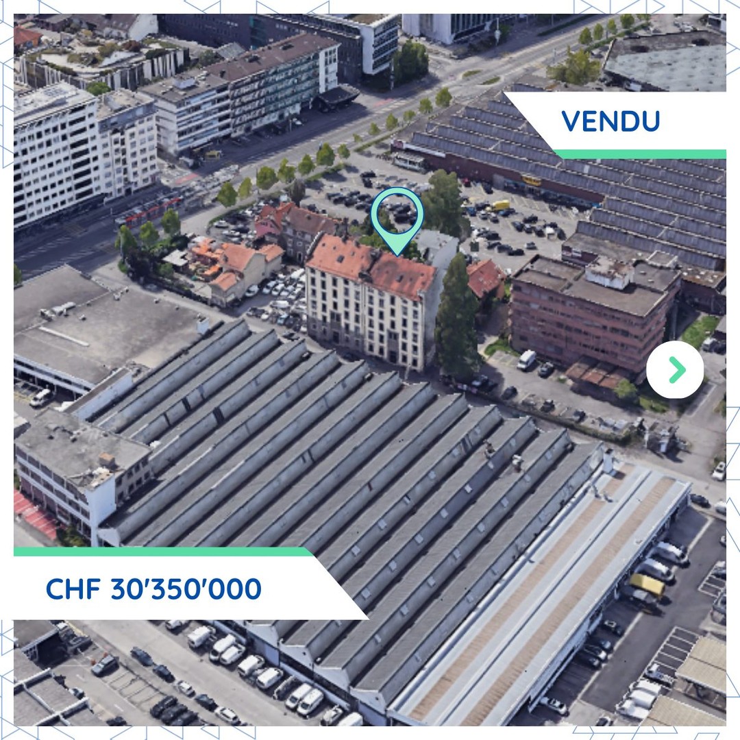 Plainpalais: acquisition institutionnelle à CHF 30'350'000.-