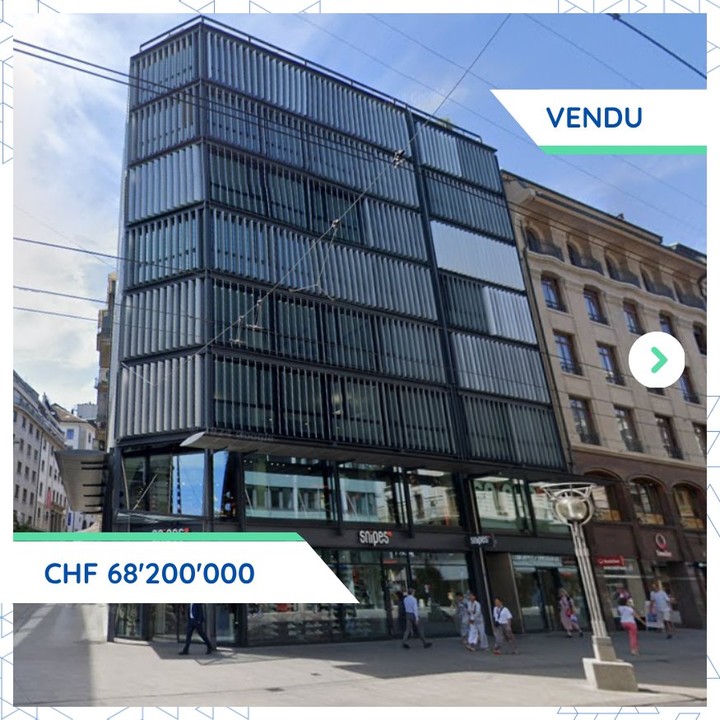 Bureaux à Genève centre: transaction à CHF 68'200'000.-
