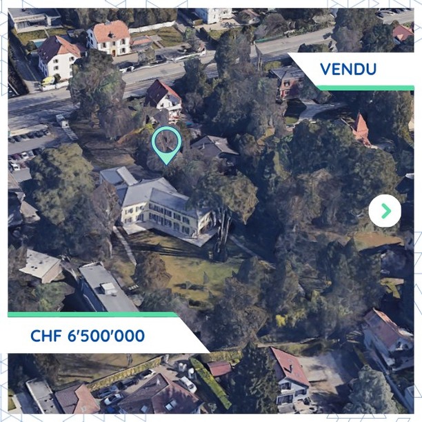 Chêne-Bougeries: propriété de prestige vendue à CHF 6'500'000.-