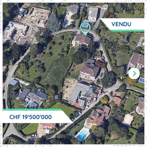 Vésenaz: propriété résidentielle vendue à CHF 19'500'000.-