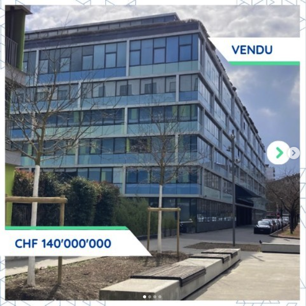 Transaction commerciale majeure à Genève: acquisition de CHF 140M au Petit-Saconnex