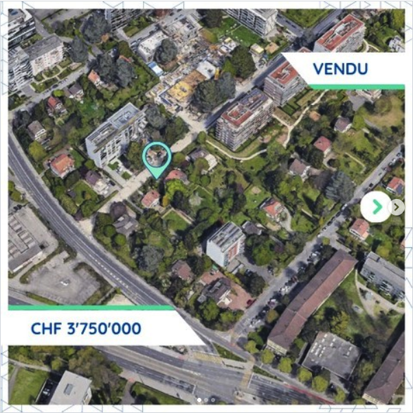 Transaction majeure à Petit-Saconnex: maison acquise pour CHF 3.75M