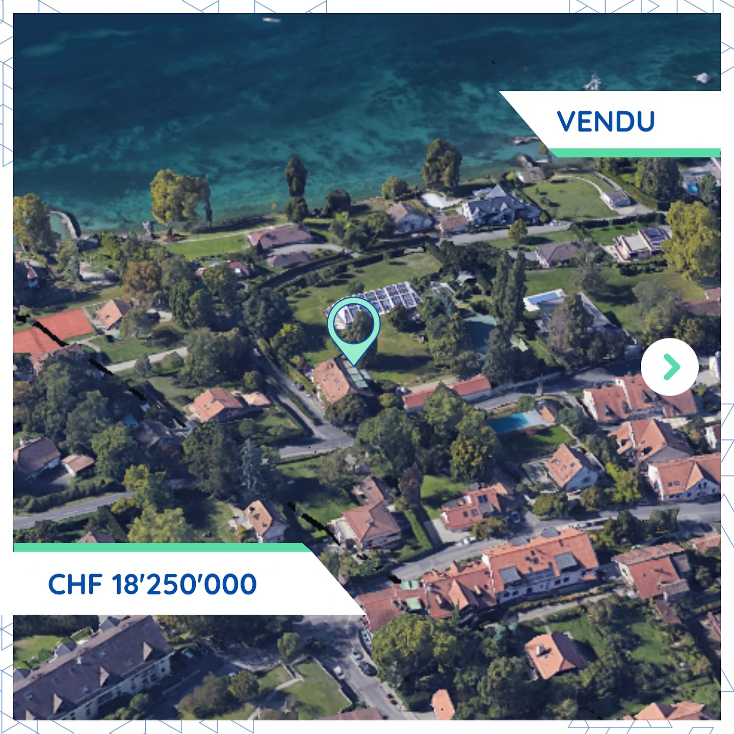 Transaction majeure à Anières: CHF 18.3M pour une propriété de 7000 m²