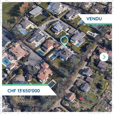Transaction notable à Vandoeuvres: ensemble mixte acquis pour CHF 13.7M
