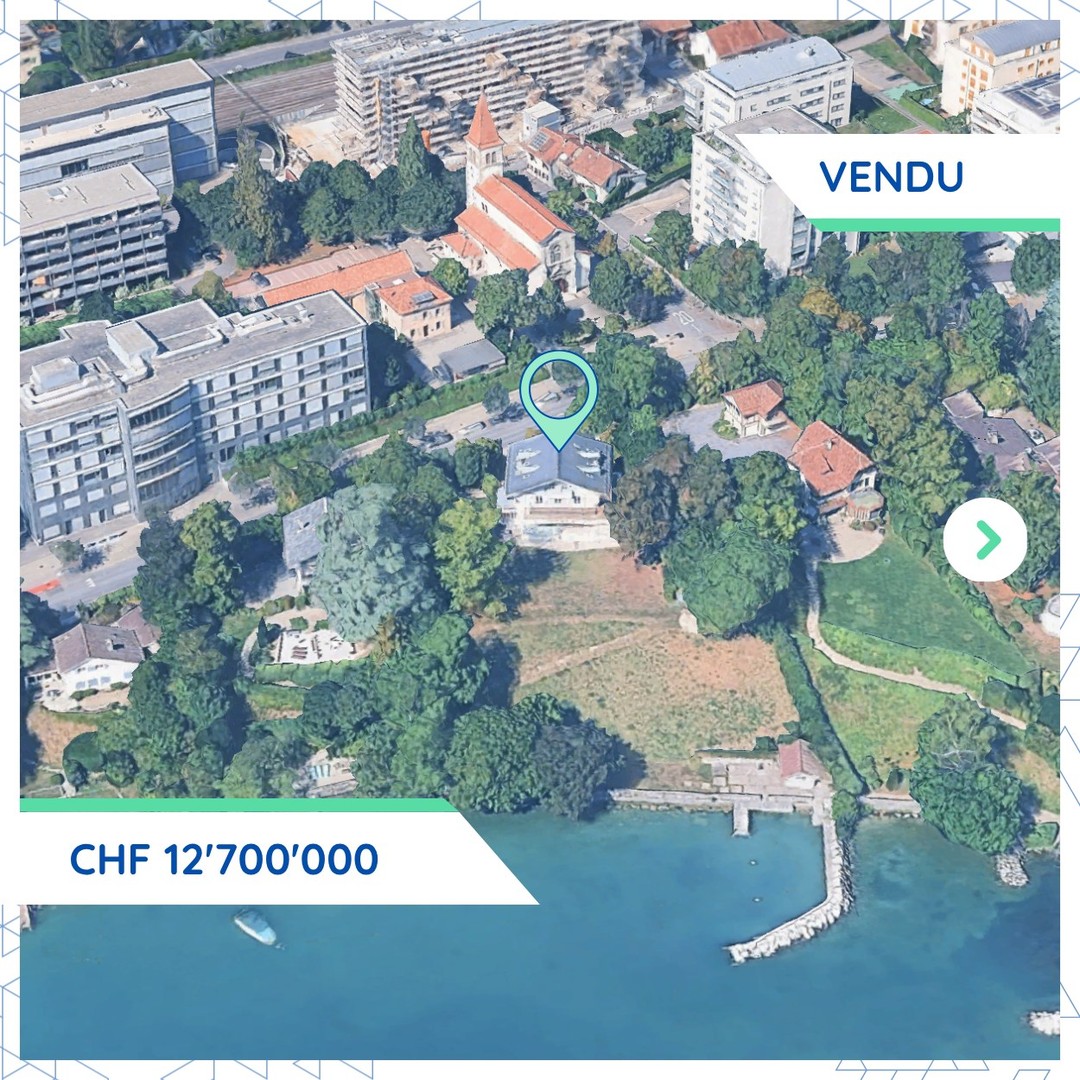 Vente notable a Versoix: une maison individuelle acquise pour CHF 12.7M
