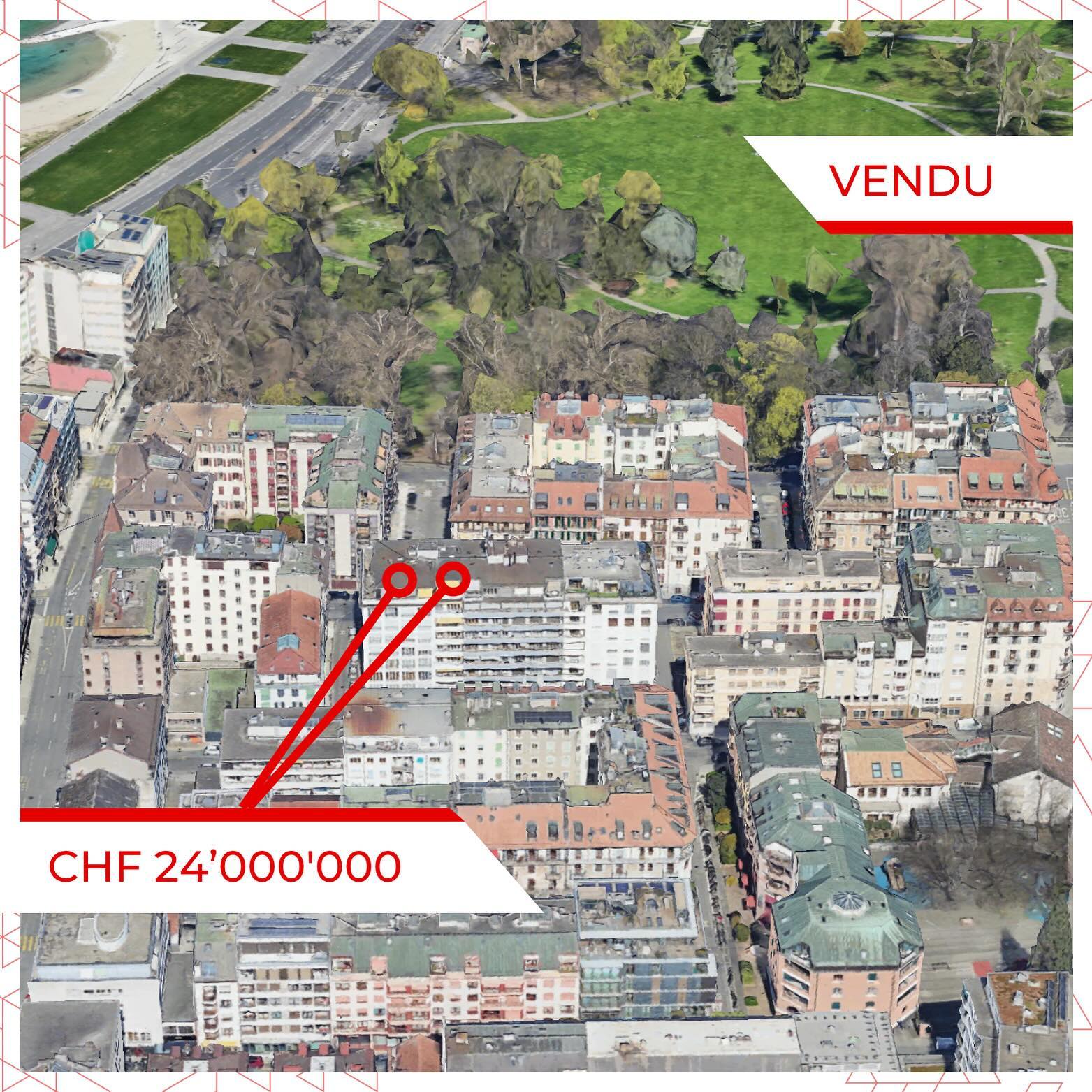 Transaction majeure aux Eaux-Vives: un immeuble mixte vendu CHF 24M