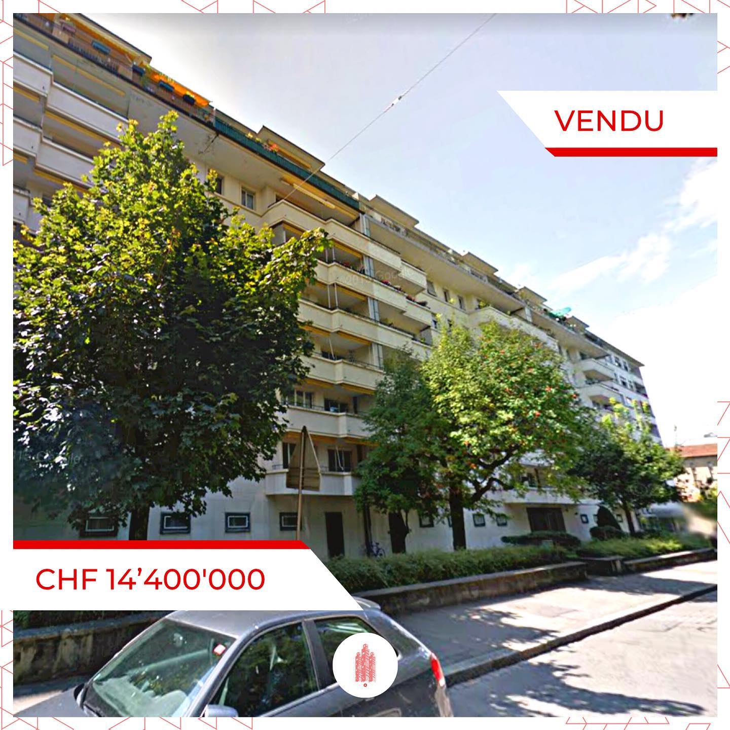 Transaction majeure à Genève: vente d'un immeuble pour CHF 14.4M avenue Peschier