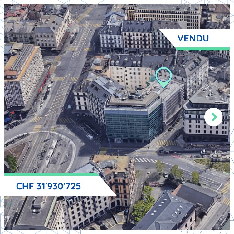 Acquisition majeure d'un immeuble de bureaux à Rive pour CHF 31.9M
