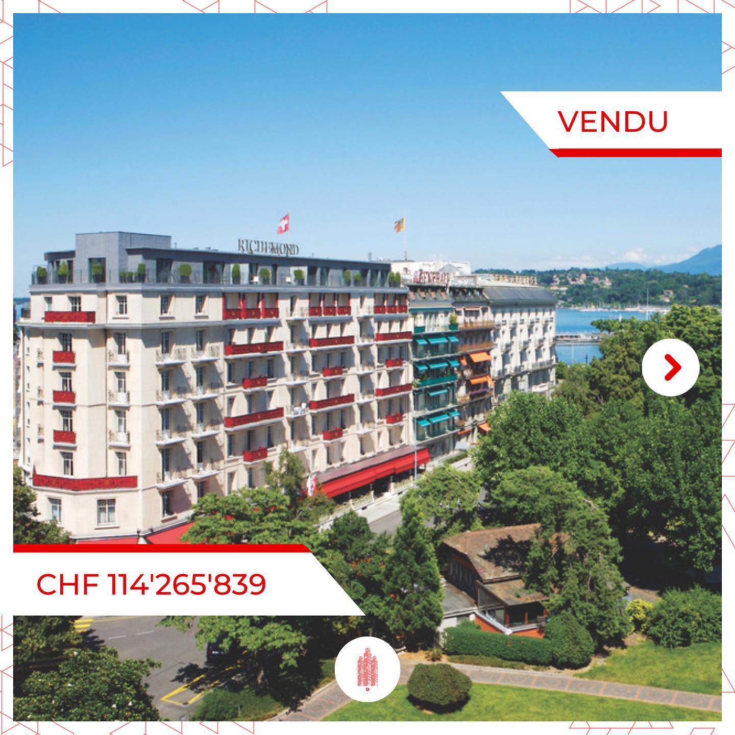 Acquisition de l'Hôtel Richemond à Genève pour CHF 114.3M