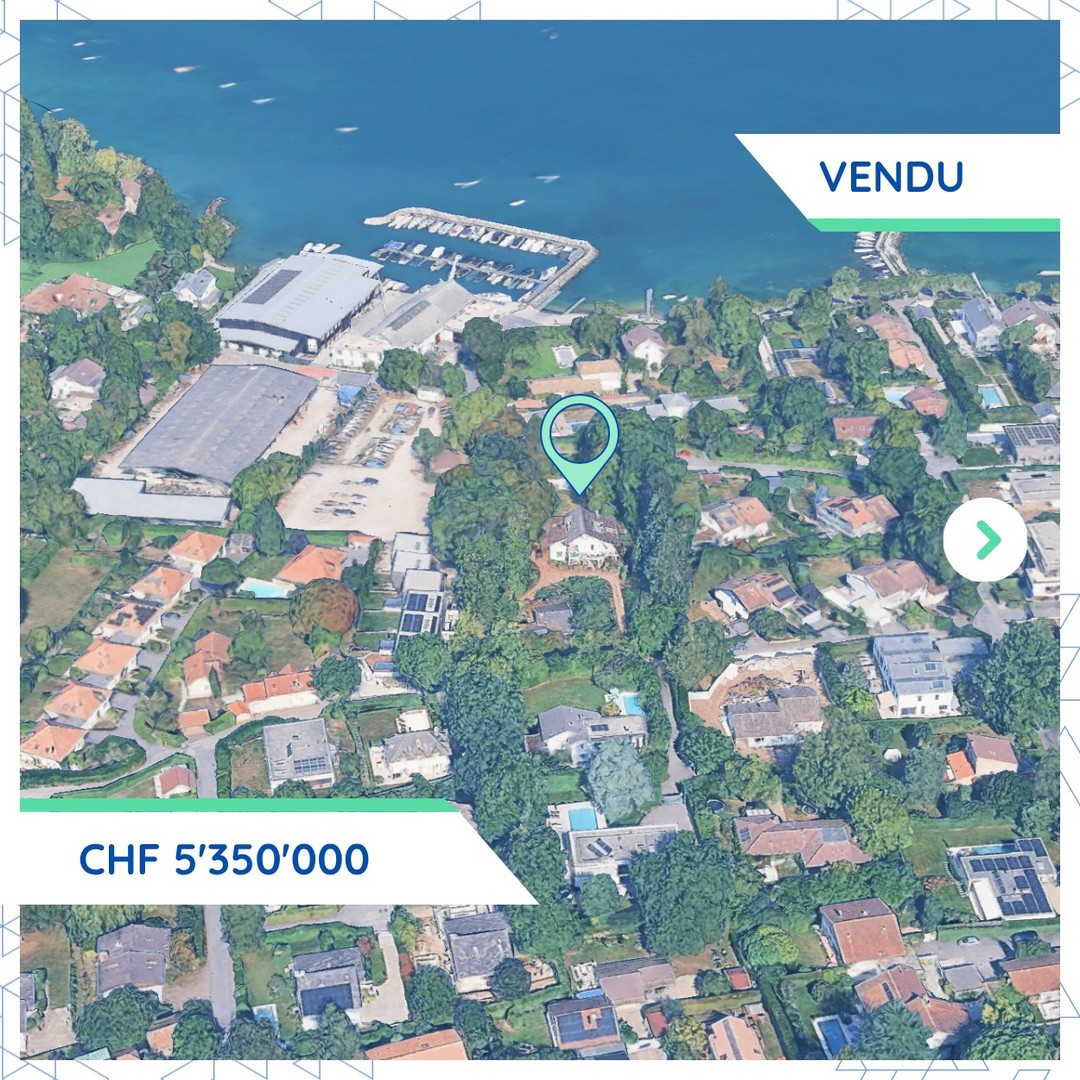 Vente notable à Corsier: une propriété résidentielle acquise pour CHF 5.35M