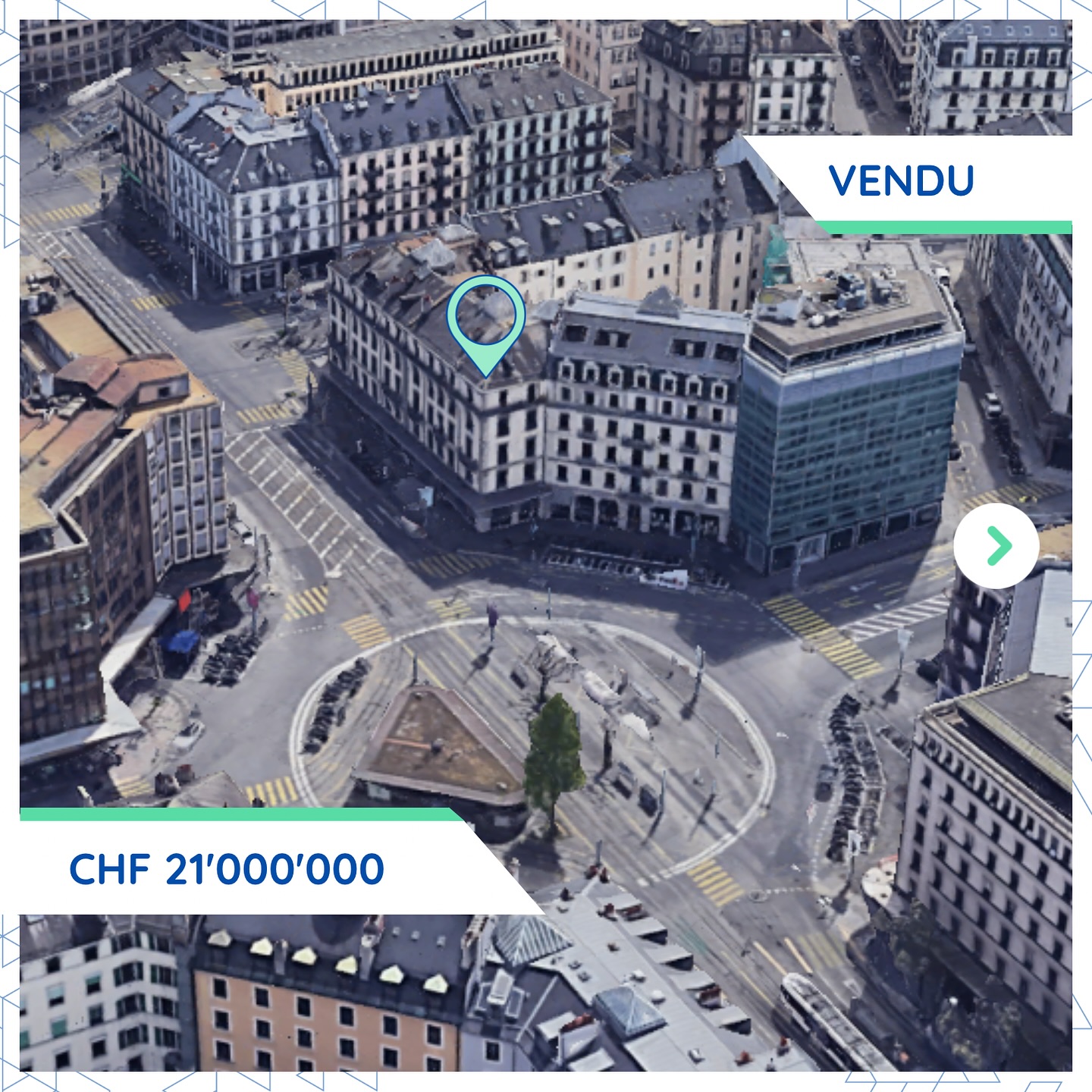 Transaction notable à Rive: un immeuble mixte cédé pour CHF 21M