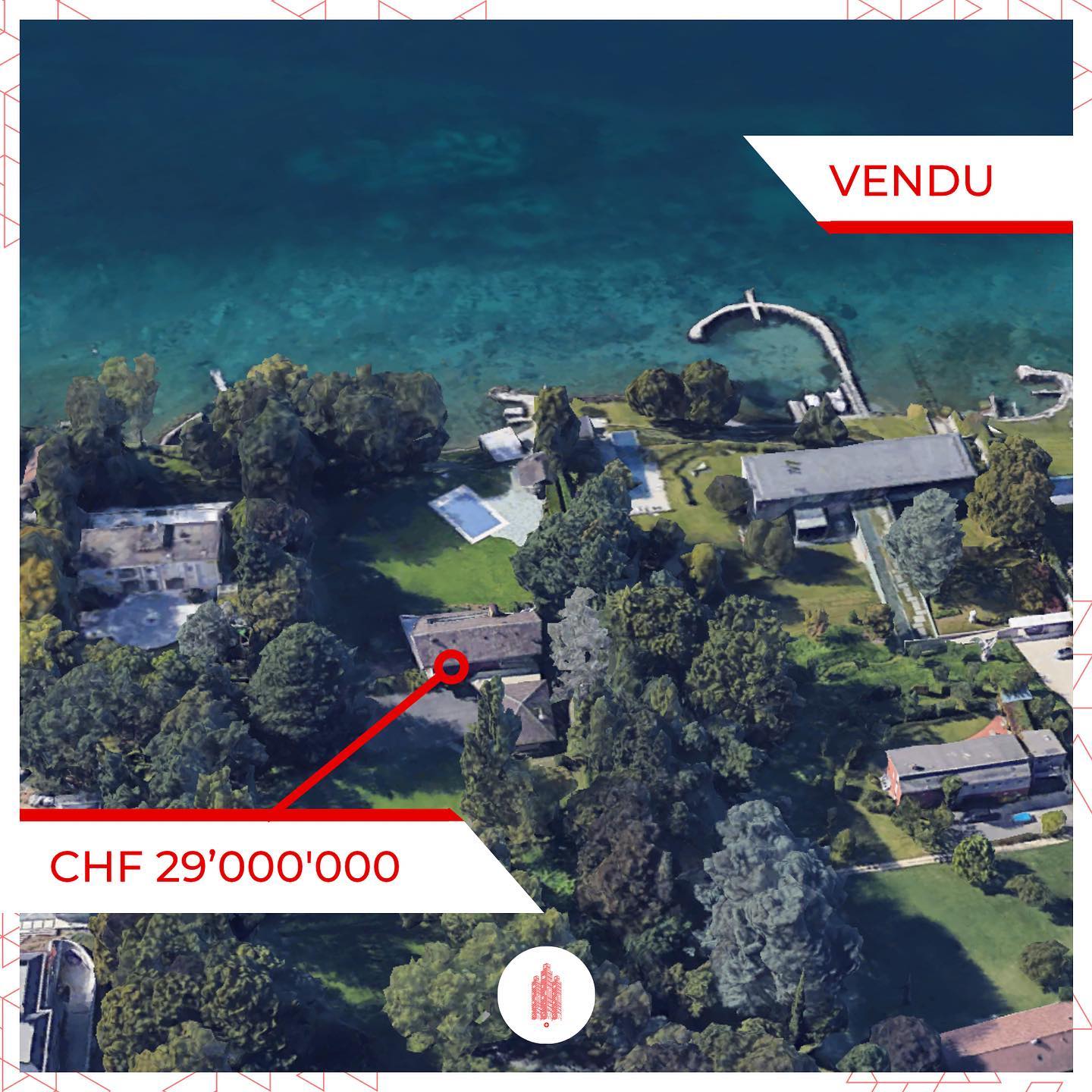 Transaction notable à Anières: propriété en bord de lac vendue CHF 29M