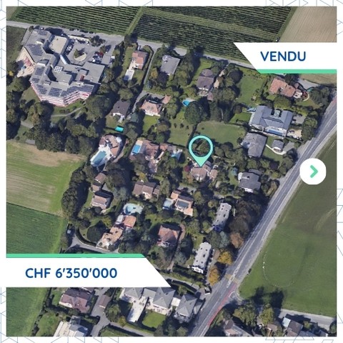Transaction majeure à Collonge-Bellerive: une propriété vendue CHF 6.4M