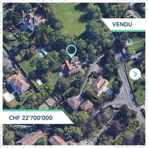 Transaction majeure à Cologny: acquisition d'une propriété pour CHF 22.7M
