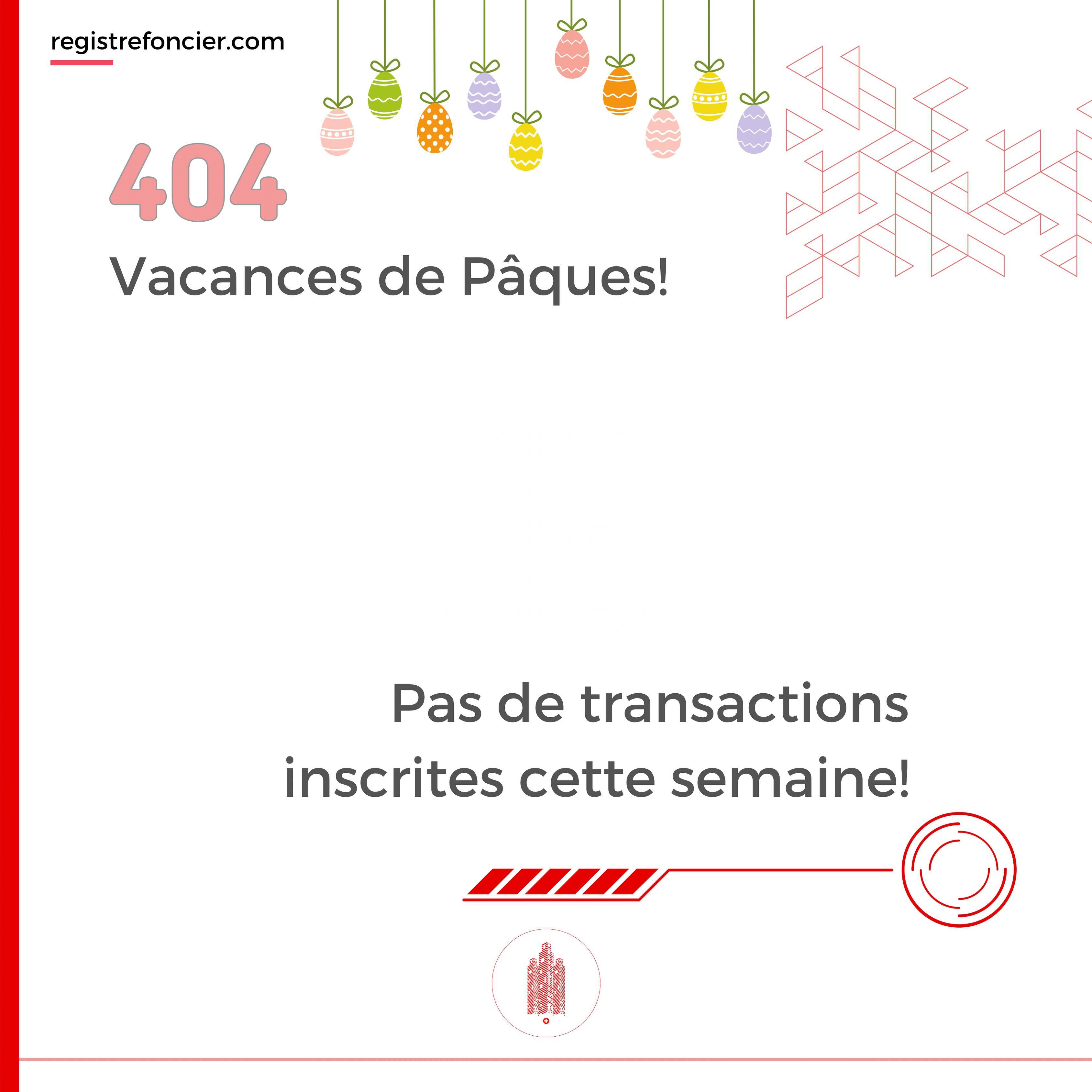 Marché immobilier genevois: pause habituelle durant les vacances de Pâques