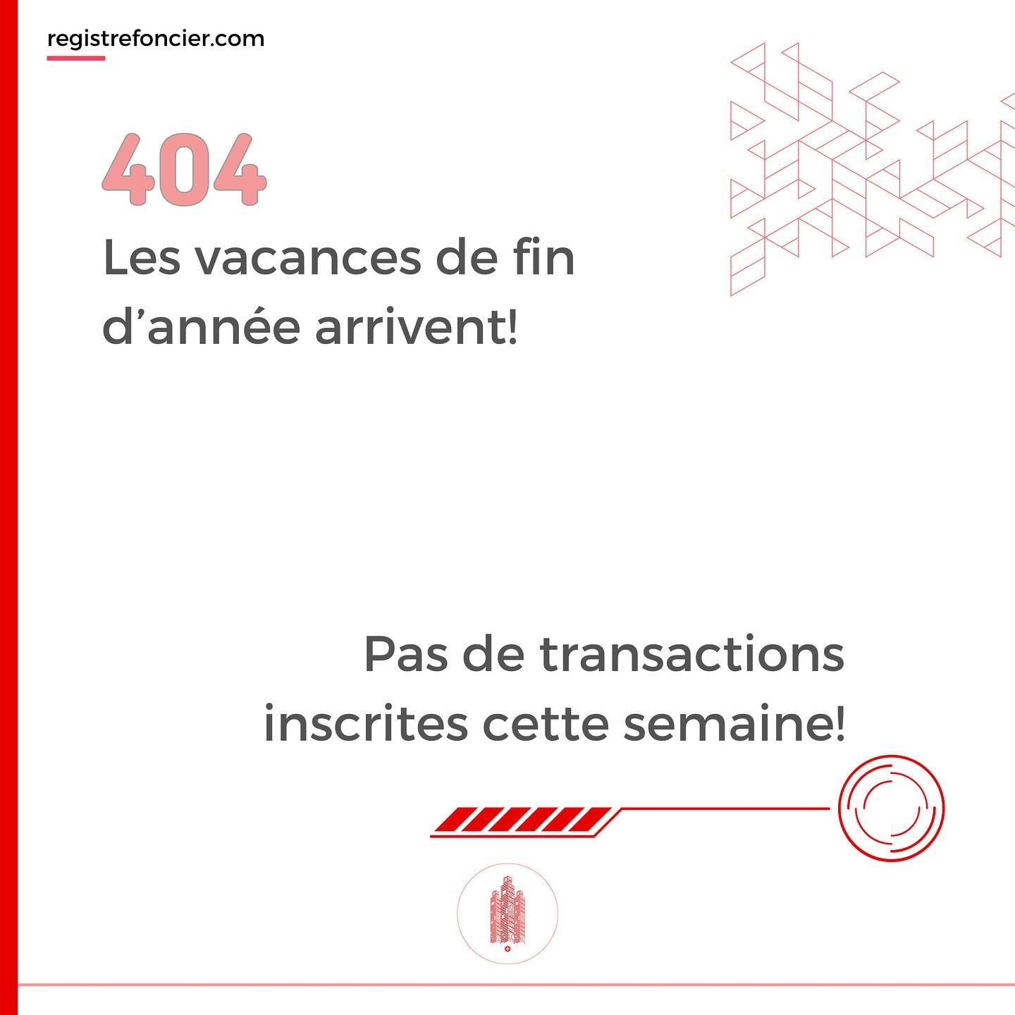 Marché immobilier genevois en pause estivale: aucune transaction FAO cette semaine