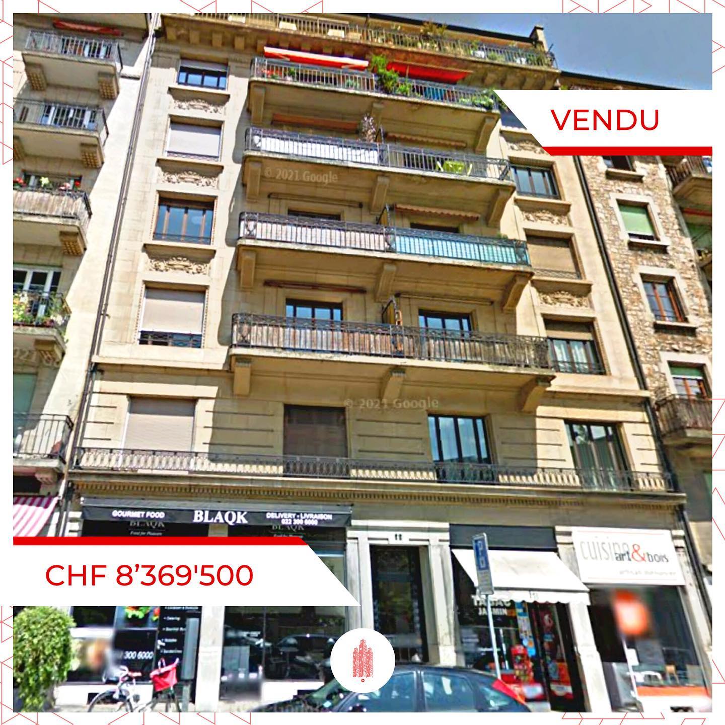 Transaction majeure à Genève: CHF 8.4M pour un immeuble rue Voltaire