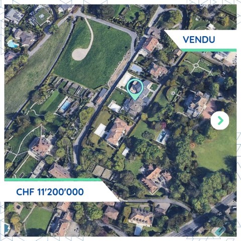 Transaction majeure à Cologny: une villa vendue CHF 11.2M