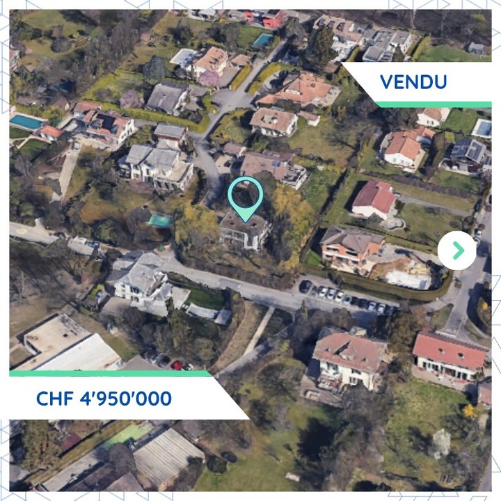 Transaction notable à Chêne-Bougeries: une maison acquise pour CHF 4.95M