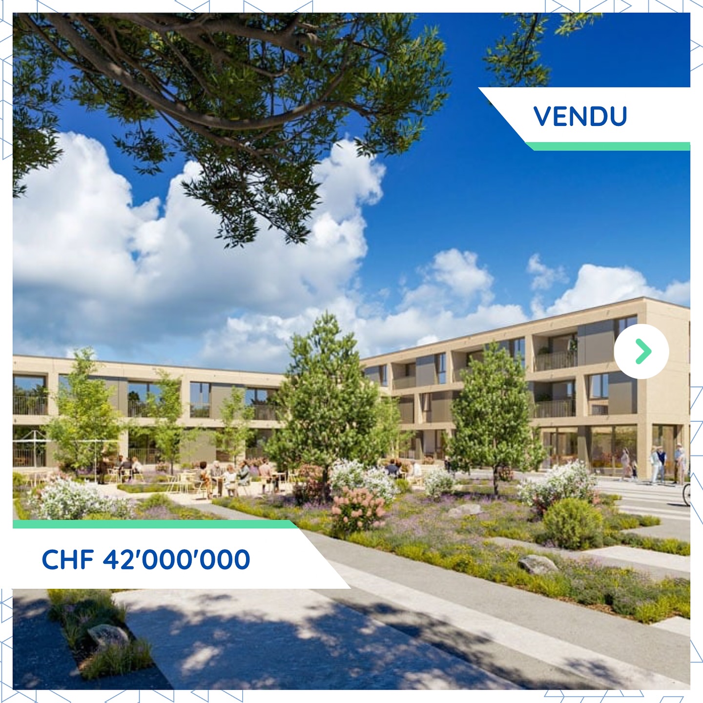 Transaction majeure à Troinex: CHF 42M pour un immeuble PPE