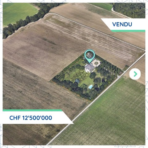 Transaction majeure à Gy: maison individuelle vendue CHF 12.5M