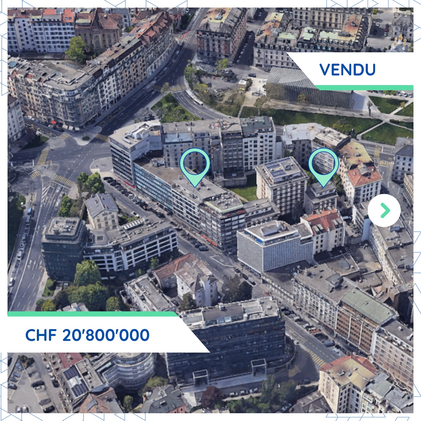 Transaction notable à Genève: deux immeubles résidentiels vendus pour CHF 20.8M