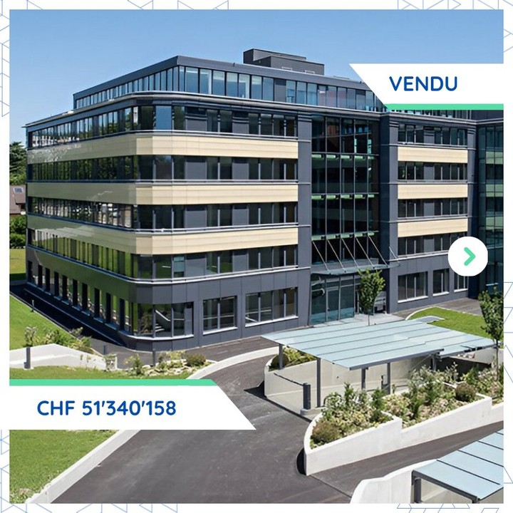 Transaction majeure à Versoix: CHF 51.3M pour un immeuble de bureaux