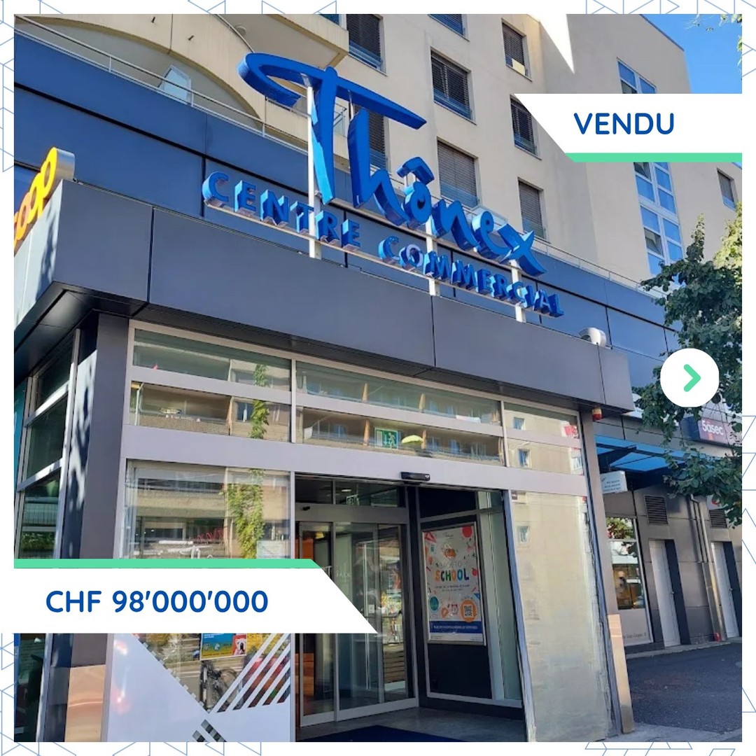Swiss Prime Site acquiert un centre commercial à Thônex pour CHF 98M