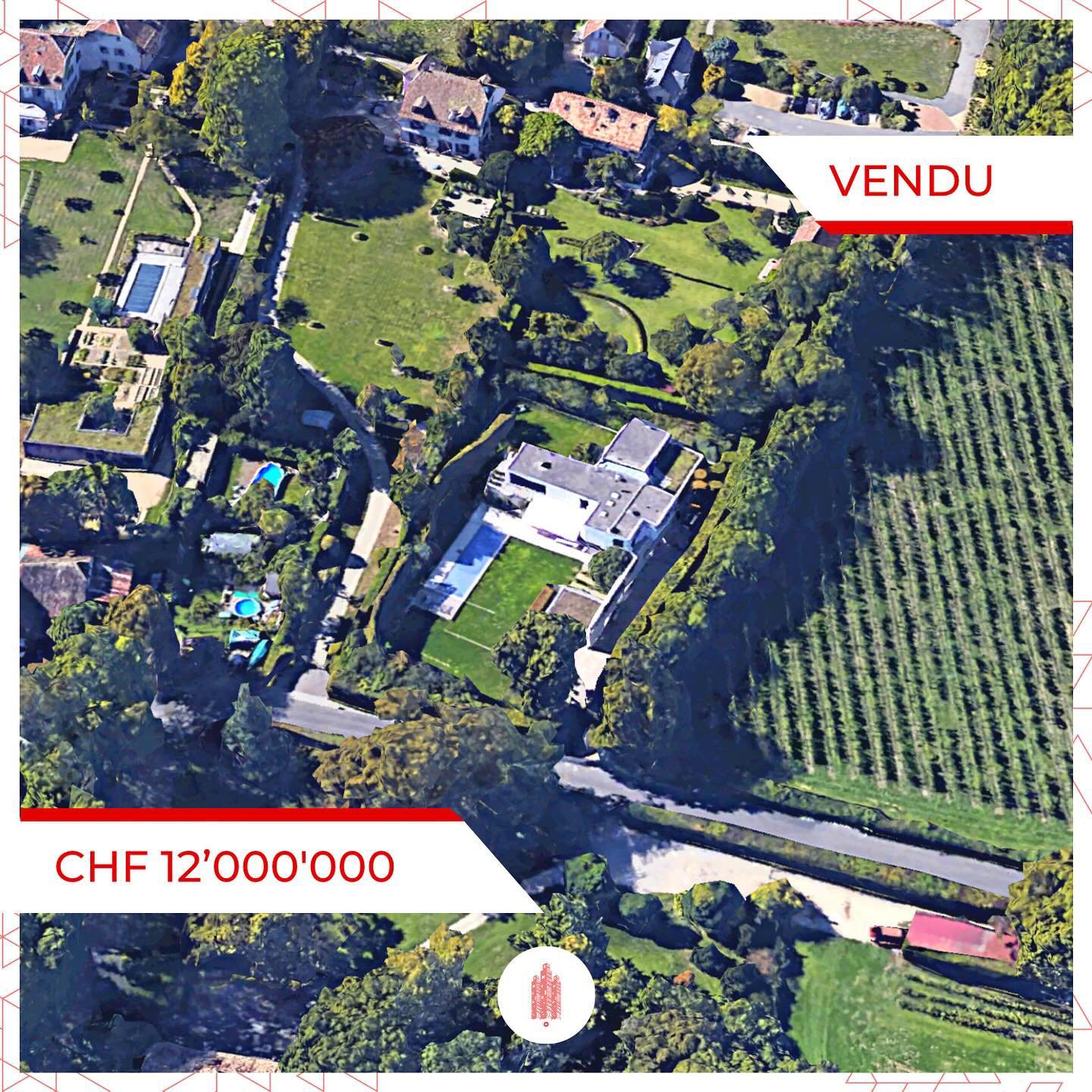 Transaction majeure à Vandoeuvres: villa vendue CHF 12M en octobre 2023
