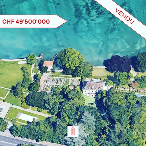 Vente notable à Pregny-Chambésy: une transaction de CHF 49.5M sur les rives du Léman