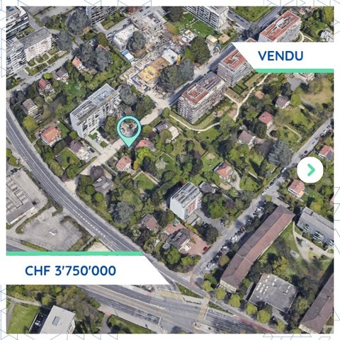 Transaction notable à Petit-Saconnex: une villa acquise pour CHF 3.75M