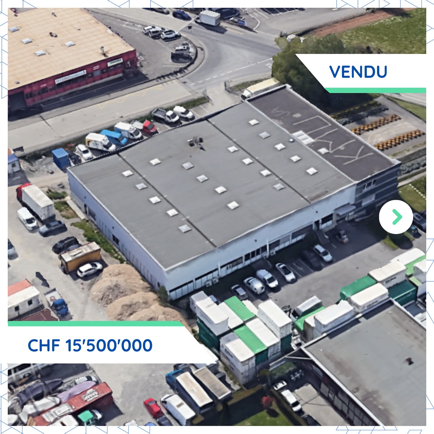 Transaction notable à Meyrin-Satigny: acquisition d'une usine pour CHF 15.5M