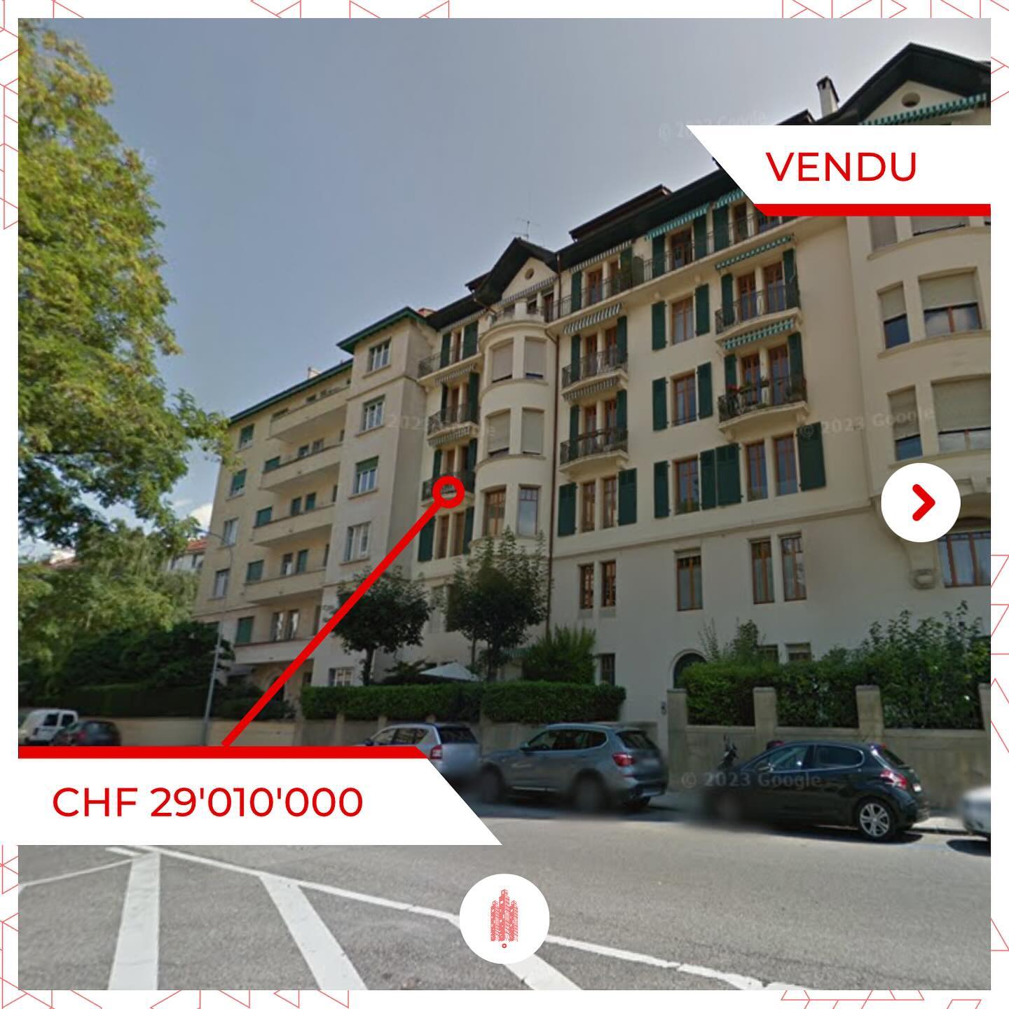 Transaction notable à Champel: deux immeubles résidentiels vendus pour CHF 29M