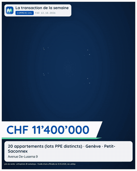 Petit-Saconnex: vente de 20 appartements en PPE pour CHF 11'400'000