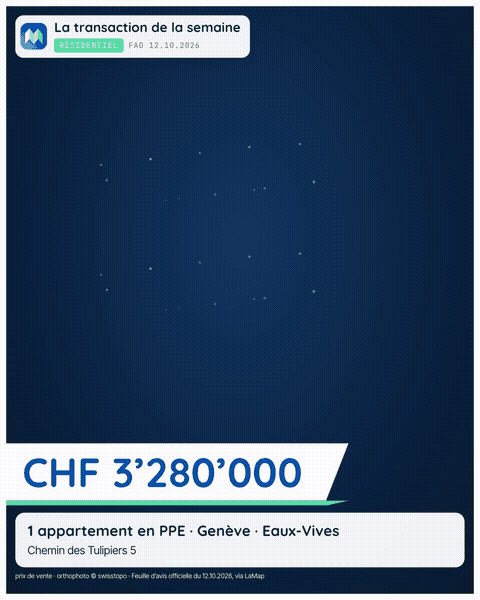 Transaction résidentielle de la semaine: CHF 3'280'000 aux Eaux-Vives